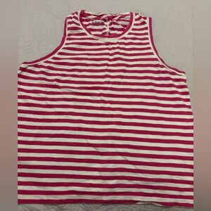 Red and White Striped Tank Top